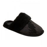 Auden Womens Rae Sequin Scuff Slippers 91639271 Black M (7/8)
