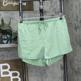 State of Day Womens Crepe De Chine Pajama Sleep Shorts Green M