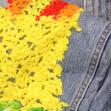 Levi's Womens Upcycle Crochet Baggy 550 Jeans Blue See Measurements