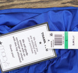 B Darlin Sleeveless Shirred Ruffled Trim Bodycon Cocktail Dress Ocean Blue L