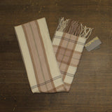 Style & Co. Tartan Plaid Scarf with Fringe SC9542501 Ivory Neutral Brown Multi