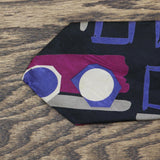 Gian Carlo Lamberti Mens Abstract 100% Silk 3" Italy Necktie Black Multi OS