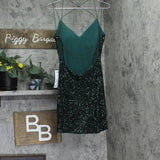 B. Darlin Juniors V-Neck Strappy-Back Mini Dress E78X981E Hunter Green L