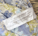 Dress The Population Embroidered Sequin Samira Gown Dress Sky Multi Blue L