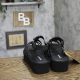 Bearpaw High Seas Womens Platform Buckle Sandals 1009136654 Black 9M
