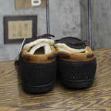 Rockdove Mens Samuel Sherpa Lined Moccasin Slipper Coffee Brown 10