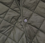 Joan Rivers Quilted 3/4 Sleeve Button Back Detailed Jacket Dark Olive Green XL