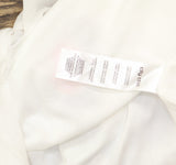 City Chic Hi-Low Sleeveless Pleated Tunic Top Ivory Floral Crush White 18W