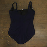Gottex Womens Standard Mirage One-Piece Swimsuit MM172UR Navy Blue / White 16