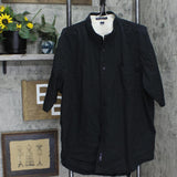 Port Authority Mens Short Sleeve Button Up Shirt S508 16666cce1be0e3 Black 2XL