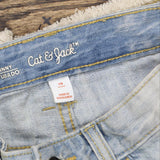 Cat & Jack Kids Boys Distressed Vintage Wash Denim Jean Shorts Light Blue 10
