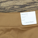 Calvin Klein Petite Solid Lux High-Rise Wide Leg Pants T42PL994 Luggage Brown 4P