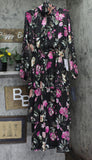 RACHEL Rachel Roy Womens Mae Printed Tiered Maxi Dress Cascade Multi Black 6