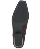 INC International Concepts Side Zip Low Heel Ankle Booties Truffle Brown 5M