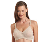 Bali Womens Lace and Smooth Underwire Bra 3432 Nude Brown 36D