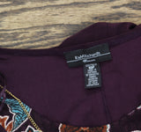R&M Richards 2-Piece Printed Jacket  with Dress Necklace Eggplant Purple 10P