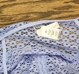 Salt + Cove Crochet Front-Drawstring Romper Cover Up Cornflower Blue XS