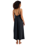 INC International Concepts Womens Satin Bow Nightgown 100189297MS Black M