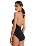 Lauren Ralph Lauren Macrame-Ring High-Neck One-Piece Swimsuit 20501267 Black 10