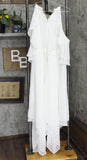 Thalia Sodi Womens Cold Shoulder Ruffle Maxi Dress 166f334fc74b8d White XL