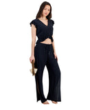 Miken Juniors Ruffled Cover-up Top Black XS