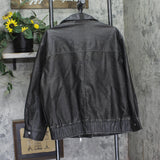Future Collective Womens Relaxed Faux Leather Moto Jacket 94642737 Black M
