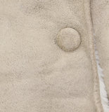 Wild Fable Shawl Collar Faux Shearling Button Down Sash Tie Coat Tan Brown 2XS
