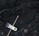 True Religion Kids Geno Relaxed Slim Fit Snap Horseshoe Jeans Black Wash 6