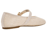 DV Dolce Vita Womens Woven Mulaney Strap Ballet Flat Ivory Off White 8.5M