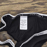 Calvin Klein Womens Carousel 3-Pack Thong QD3587 Black / White / Grey Heather XL