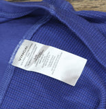 Vince Pima Cotton-Blend Thermal Long-Sleeve T-Shirt Light Faded Cobalt Blue L