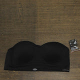 Nearly Nude Shapewear Seamless Wireless Bandeau Bra Optional Straps Black 3XL