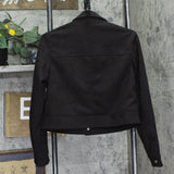 Universal Thread Suede Long Sleeve Snap Front Pocket Fashion Jacket Brown XS