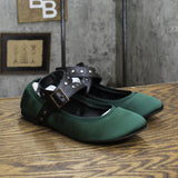 Charles by Charles David Womens Vintage Wrap Satin Flats 1673d6a333ad98 Green 7M