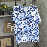 Alfred Dunner Studded Accent Knit Top Blue Multi 1X