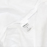 Lands' End Womens 3/4 Sleeve Linen Blend Tunic Blouse Shirt Top 1758415 White M