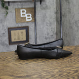 A New Day Valentina Pointed Toe Buckle Ballet Flats 94462477 Black 6M