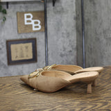 A New Day Womens Larissa Pointed Toe Mule Heels 94462838 Brown 7.5M