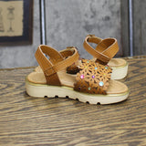 Sugar Toddler Girls Ainslie Open Toe Embellished Sandals AINSLIE R Tan Brown 7T