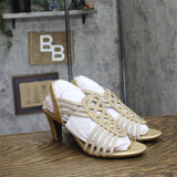 Jones New York Womens Strappy Slingback Dress Sandals JNY-DANELY Soft Gold 9M