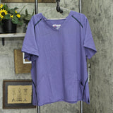Barco Womens V-Neck Greys Anatomy Scrub Shirt 166fe57b9345a8 Purple Blue 3XL