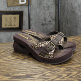 Skechers Cali Womens Foam Tennis Club Wedge Sandals 1673d5707817d1 Brown 6M