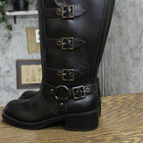 Wild Fable Womens Rebel Tall Moto Buckle Boots 90366583 Black 7M