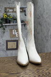 Universal Thread Womens Dixie Bone Floral Western Cowboy Boots Off White 8M