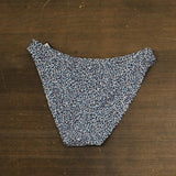 Bar III Womens On The Prowl High Leg Bikini Swim Bottom Blue Leopard M