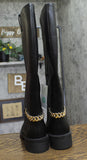 A New Day Chain Accent Mid-Calf Boots with Memory Foam Insole Black 8.5M-WC