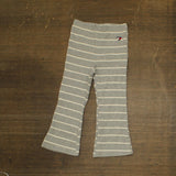 Tommy Hilfiger Girls Toddler Striped Ribbed Flare Leg Pants Gray Stripe 3T