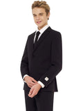Opposuits Big Boys Slim Fit Solid 3-Piece Suit OSTB-0008 Black Knight 12 Years