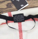 V. Fraas Solid Border Plaid Shawl Wrap 199501 Ivory Multi
