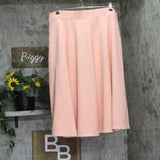 White Mark Fit & Flare Midi Skirt with Pockets PS709 Peach Orange 2X